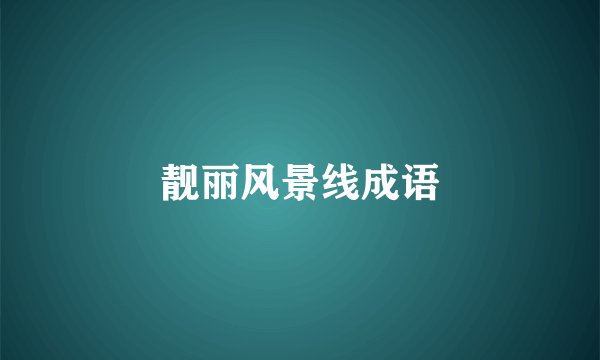 靓丽风景线成语