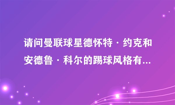 请问曼联球星德怀特·约克和安德鲁·科尔的踢球风格有何异同？