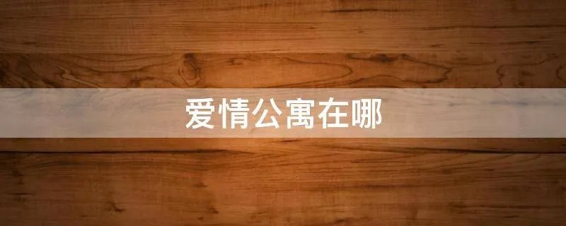 爱情公寓在哪