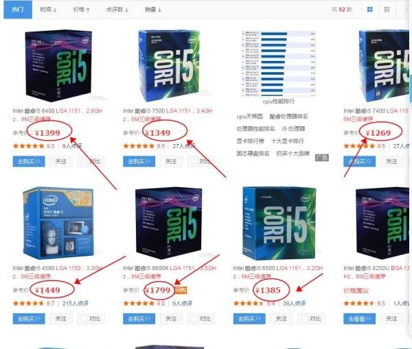 现在酷睿I5处理器多少钱