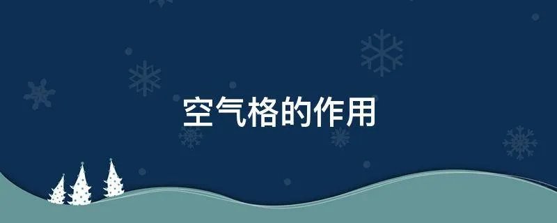 空气格的作用