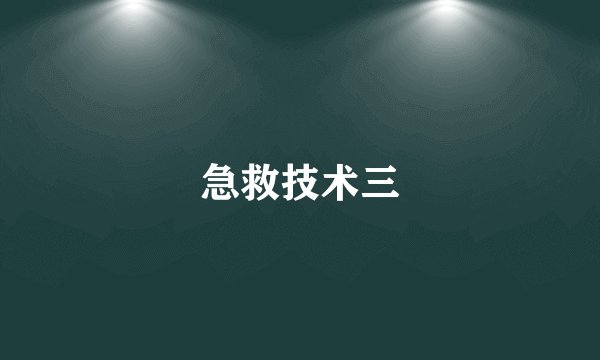 急救技术三