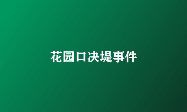 花园口决堤事件
