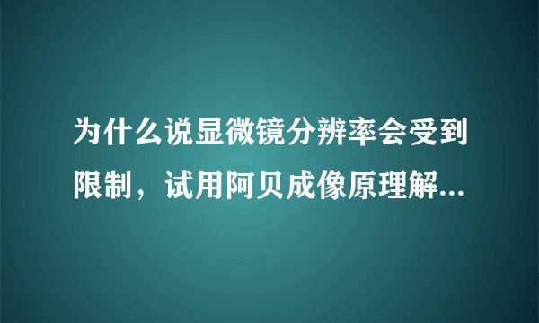 为什么说显微镜分辨率会受到限制,试用阿贝成像原理解释其原因