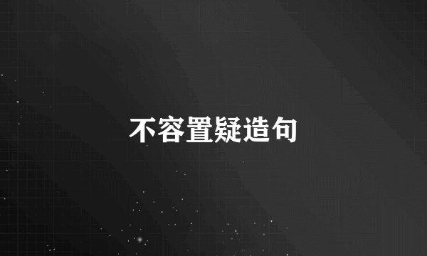 不容置疑造句