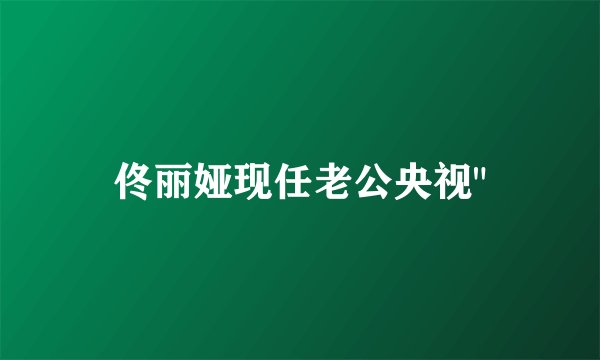 佟丽娅现任老公央视