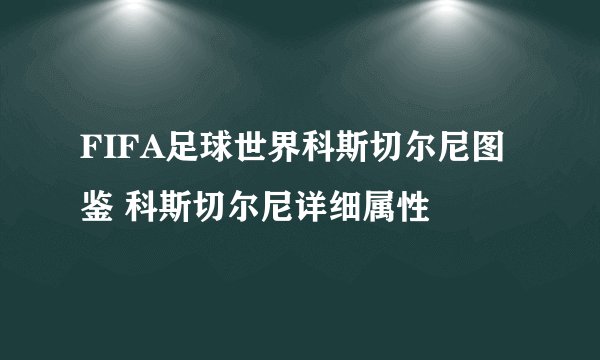 FIFA足球世界科斯切尔尼图鉴 科斯切尔尼详细属性