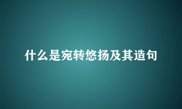 什么是宛转悠扬及其造句