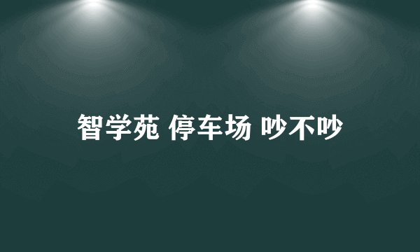 智学苑 停车场 吵不吵