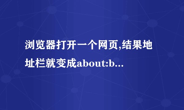 浏览器打开一个网页,结果地址栏就变成about:blank,是为什么?