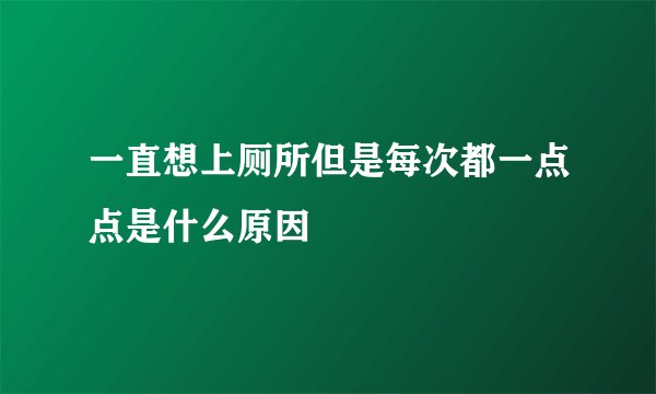 一直想上厕所但是每次都一点点是什么原因