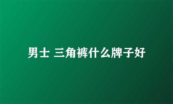男士 三角裤什么牌子好
