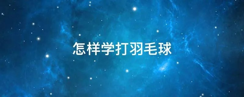 怎样学打羽毛球