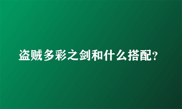 盗贼多彩之剑和什么搭配？