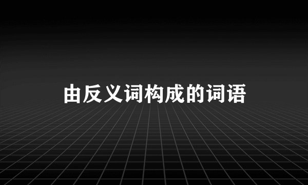 由反义词构成的词语