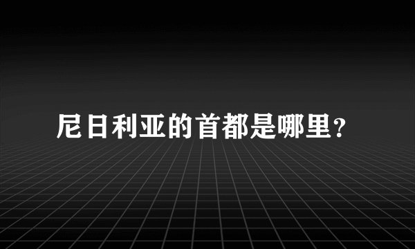 尼日利亚的首都是哪里？