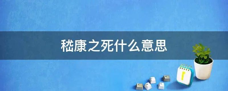 嵇康之死什么意思