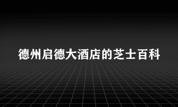 德州启德大酒店的芝士百科