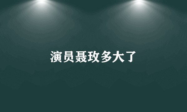 演员聂玫多大了
