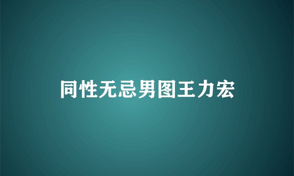 同性无忌男图王力宏