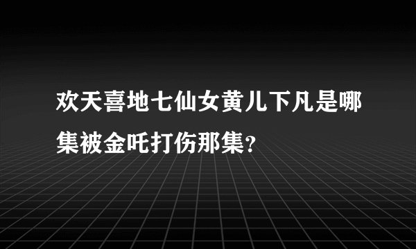 欢天喜地七仙女黄儿下凡是哪集被金吒打伤那集？