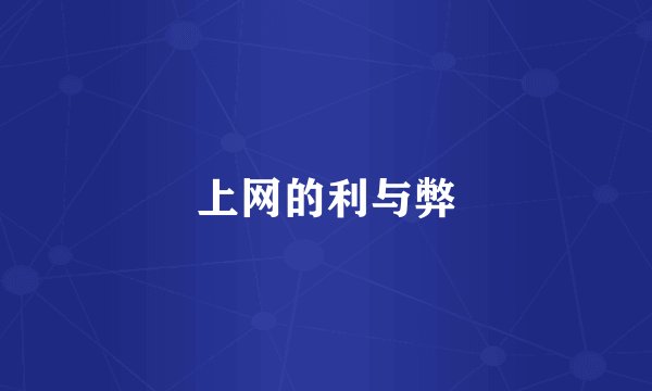 上网的利与弊