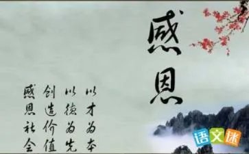 在感恩中成长