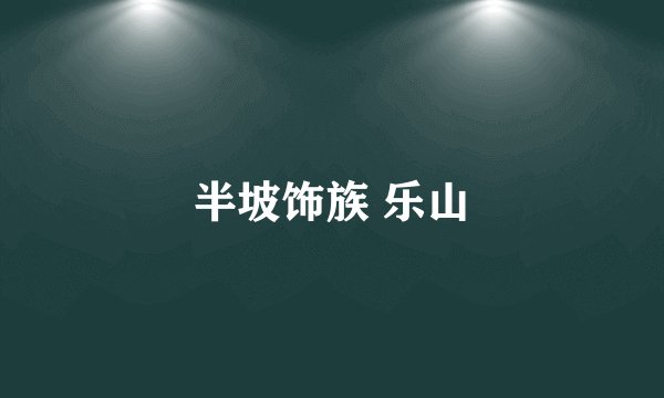 半坡饰族 乐山