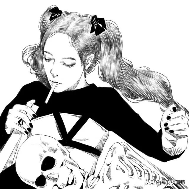 有没有霸气冷酷的黑白灰色系的女生头像?