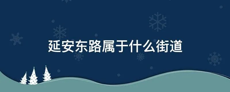延安东路属于什么街道