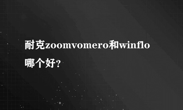 耐克zoomvomero和winflo哪个好？