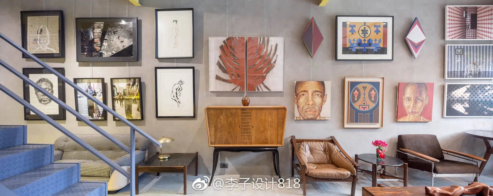 【工业风艺术画廊设计】室内3米的净高，与街道建立一种对话关系...