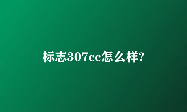标志307cc怎么样?