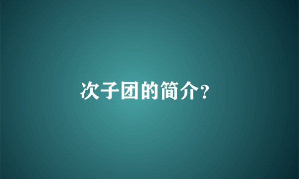 次子团的简介？