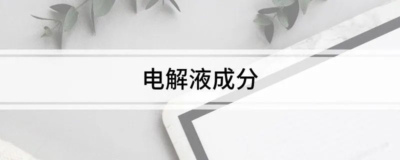 电解液成分