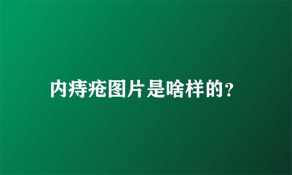 内痔疮图片是啥样的？