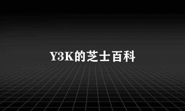 Y3K的芝士百科