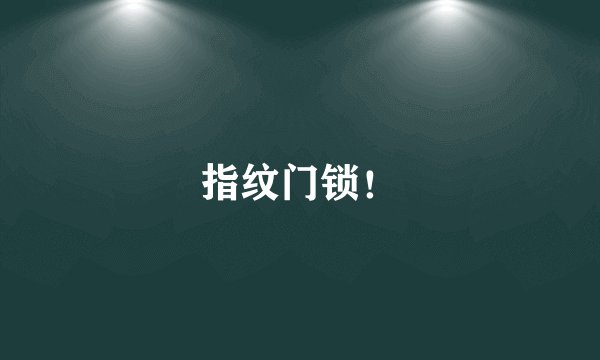指纹门锁！