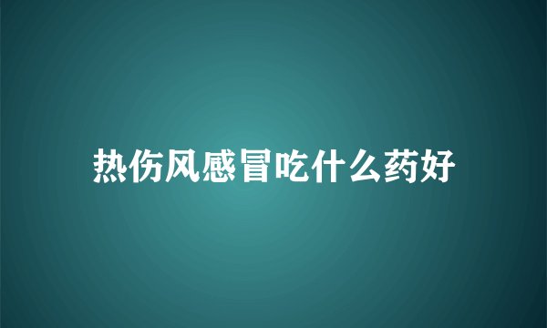 热伤风感冒吃什么药好