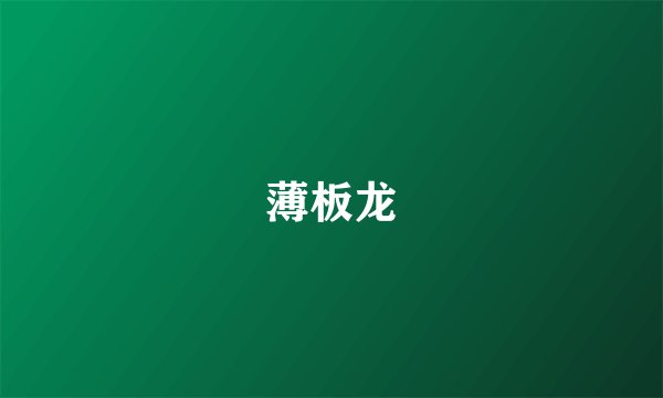 薄板龙