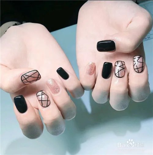 秋季简单美甲图片