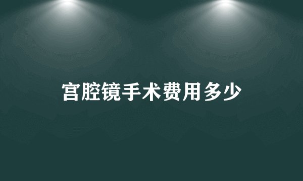 宫腔镜手术费用多少