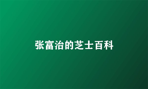张富治的芝士百科