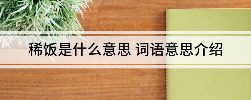 稀饭是什么意思 词语意思介绍