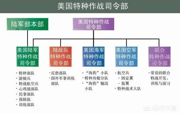 美国的特种作战部队有哪些,具体一点?