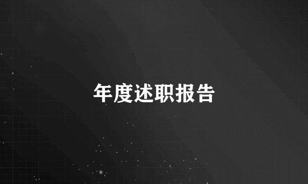 年度述职报告