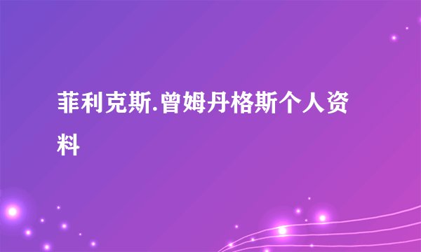 菲利克斯.曾姆丹格斯个人资料