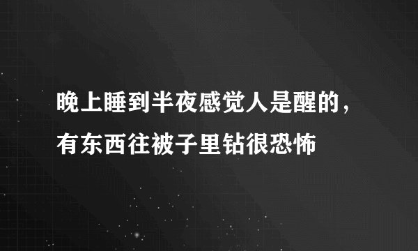 晚上睡到半夜感觉人是醒的，有东西往被子里钻很恐怖