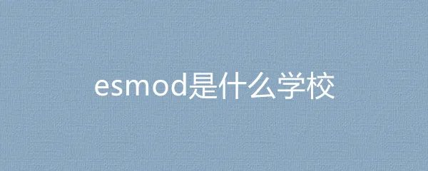 esmod是什么学校