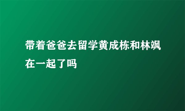 带着爸爸去留学黄成栋和林飒在一起了吗